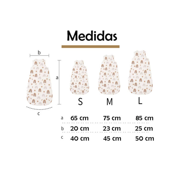 Pijama Saco de Dormir Algodón Bambú Talla M (hasta 85 cm) - Imagen 2
