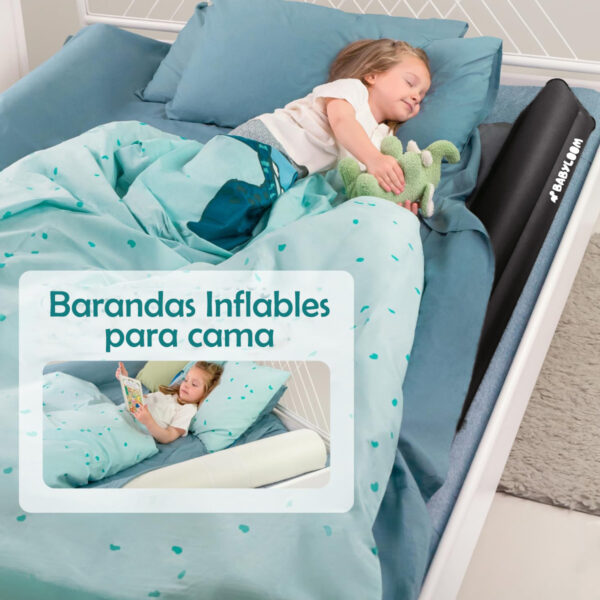 Barandas Inflables para Cama para Bebé Color Negro