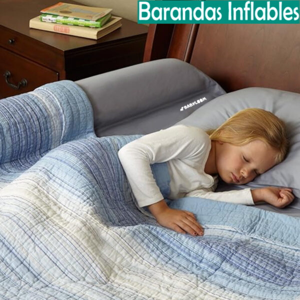 Barandas Inflables para Cama para Bebé Color Plomo - Imagen 3