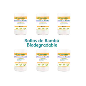 Filtro de Bambú Biodegradable Babyloom - 6 Rollos x 100 Unid